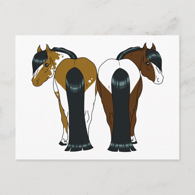 Pony Herzkarte Postkarte (Vorderseite)