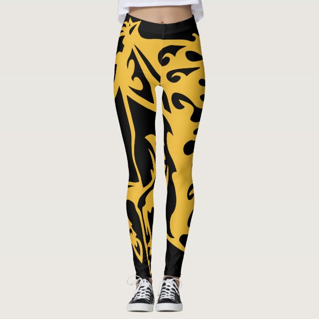 Pony Horse Stallion Steelloh Schulbus gelb Leggings (Vorderseite)