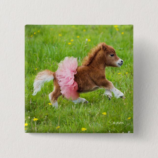 Pony in Tutu Button (Vorderseite)