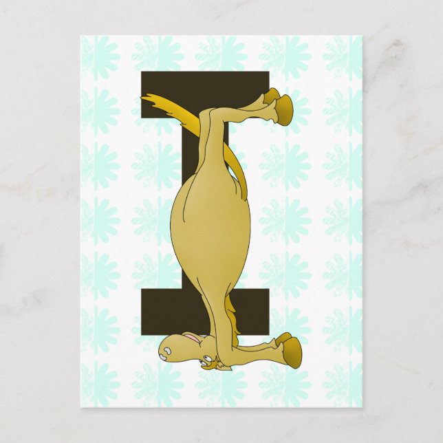 Pony Monogram I zazzle no shadow.png Postkarte (Vorderseite)