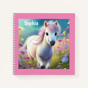 Pony Niedlich Horse Personalisiert Girly Name Notizbuch