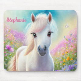 Pony Niedlich Personalisiert Girly Name Mousepad