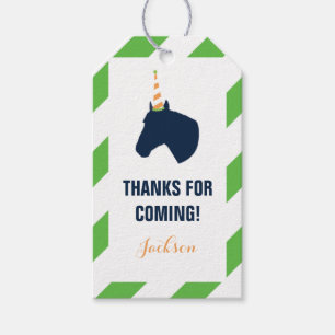 Pony-Party-personalisiertes Geschenk-Umbau-Grün Geschenkanhänger