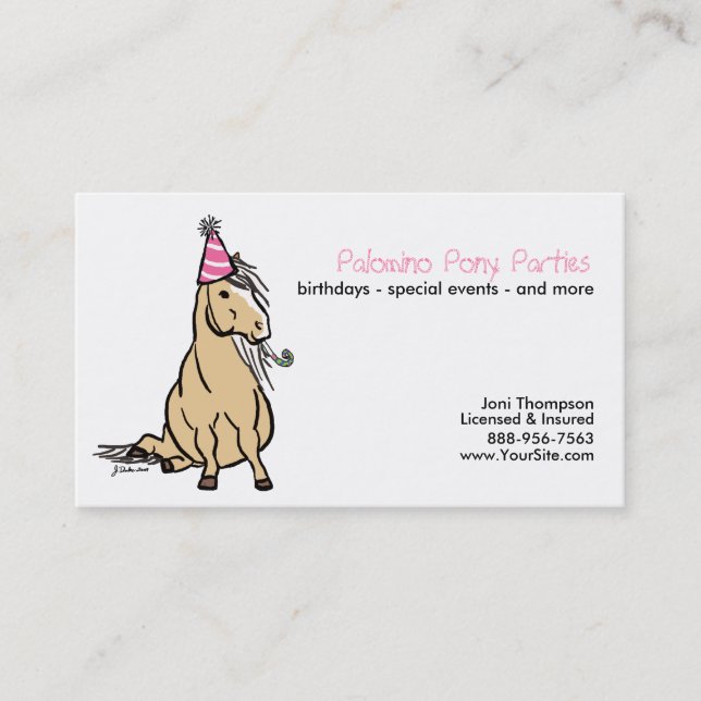 Pony Partys Business Card Visitenkarte (Vorderseite)