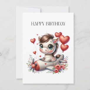 Pony Pilot Geburtstag Einladung