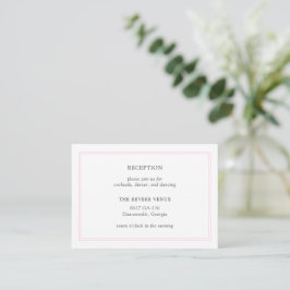 Pony Pink Modern Wedding Enclosure Card Begleitkarte