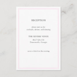 Pony Pink Modern Wedding Enclosure Card Begleitkarte