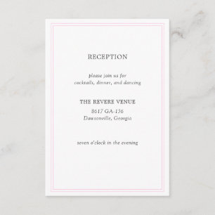 Pony Pink Modern Wedding Enclosure Card Begleitkarte