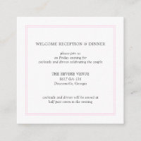 Pony Pink Modern Wedding Enclosure Card
