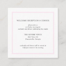 Pony Pink Modern Wedding Enclosure Card