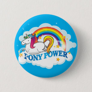 Pony-Powerunicorn-Klassiker-Knopf Button