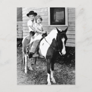 Pony-Ritt-Fotos nicht vergessen Postkarte
