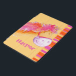 Pony rosa orange Girls als intelligentes Cover<br><div class="desc">Niedliches,  ursprünglich entworfenes Portfoliogehäuse für Pony- und Reitmädchen. Passen Sie den Namen Ihrer Wahl an. Derzeit liest Harper. Pony Aquarellkunst und Design von Sarah Trett.</div>
