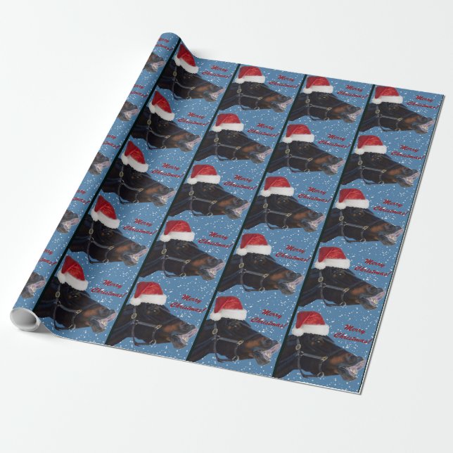 Pony Santa Christmas Gruß Geschenkpapier (Ungerollt)