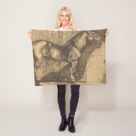 Pony-Sketch (von Paul-Albert Besnard) Fleecedecke