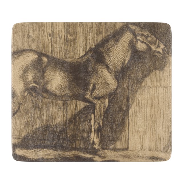 Pony-Sketch (von Paul-Albert Besnard) Schneidebrett (Vorderseite)