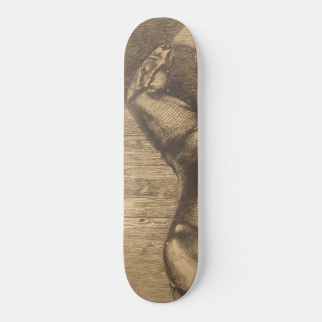 Pony-Sketch (von Paul-Albert Besnard) Skateboard (Vorderseite)