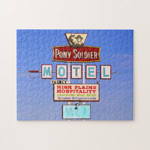 Pony Soldier Motel Sign, Route 66, Tucumcari, N.M. Puzzle