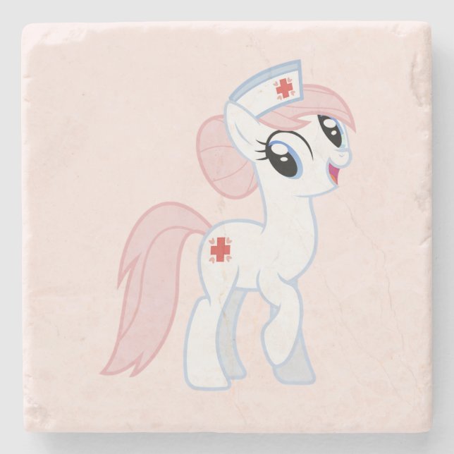 Pony Stein Achterbahn Steinuntersetzer (Vorderseite)