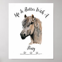Pony Wall Art Poster
