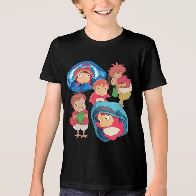 Ponyo😂Ponyo😂Ponyo😂Ponyo😂Ponyo😂😂😂 Tri-Blend Shirt (Vorderseite)