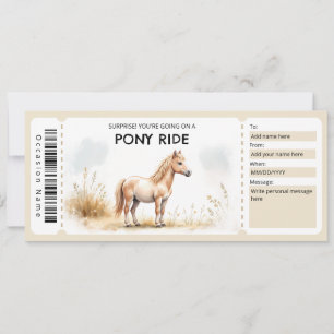 Ponyritt-Geschenkgutschein Einladung