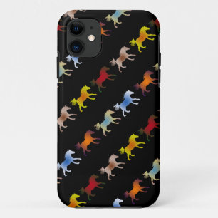 Ponys auf schwarz Case-Mate iPhone hülle