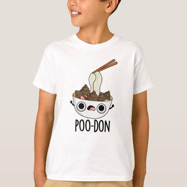 Poo-don Funny Udon Pun T-Shirt (Vorderseite)