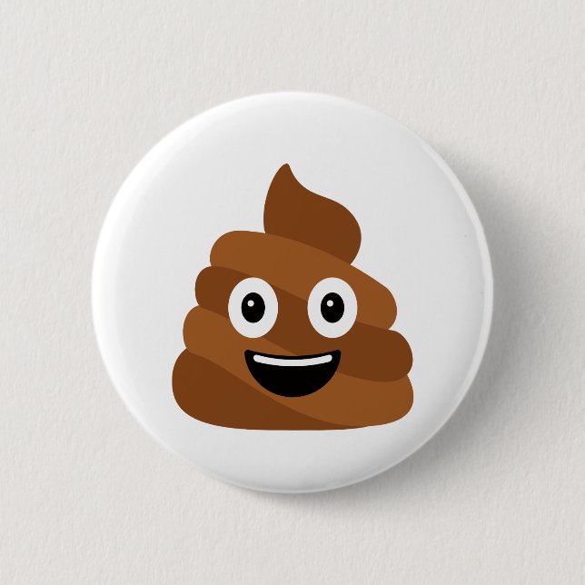 Poo Emoji Button (Vorderseite)