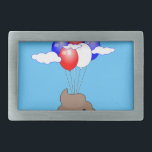 Poo Emoji fliegen mit Balloons in blauem Himmel Rechteckige Gürtelschnalle<br><div class="desc">Ein niedlich gekackt Emoji,  der mit Luftballons in blauem Himmel fliegt. Kawaii Stil Cartoon.</div>