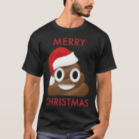 Poo Emoji Frohe Weihnachten Essenzieller T - Shirt