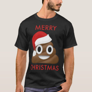Poo Emoji Frohe Weihnachten Essenzieller T - Shirt