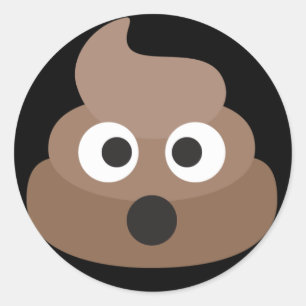 Poo Emoji Runder Aufkleber
