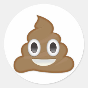 Poo Emoji Runder Aufkleber