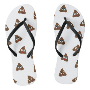Poo emoji smiling poops flip flops