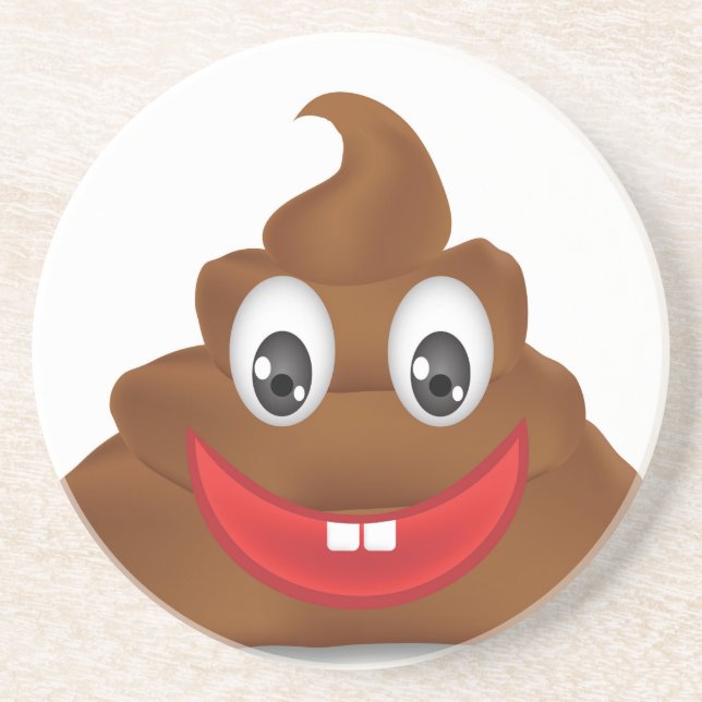 poo emojis getränkeuntersetzer (Vorne)