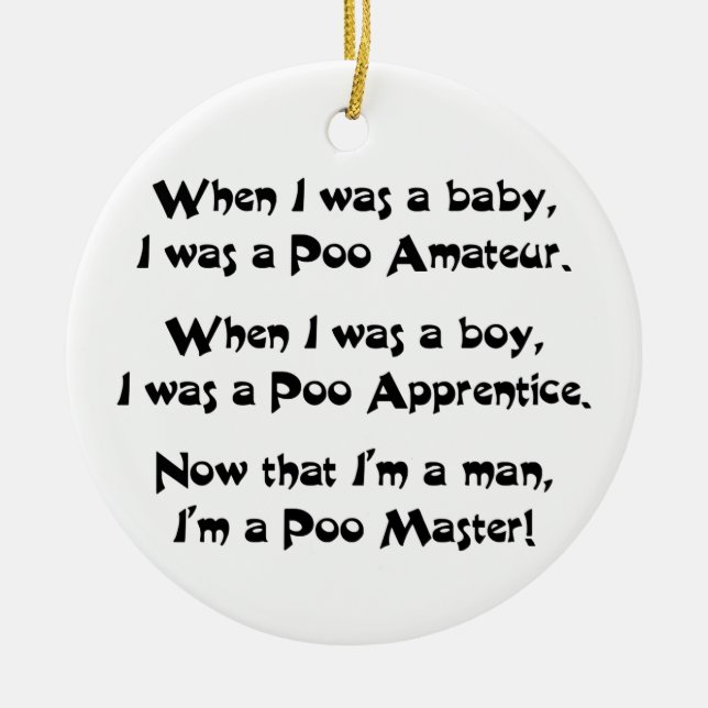 Poo Master Keramikornament (Vorne)