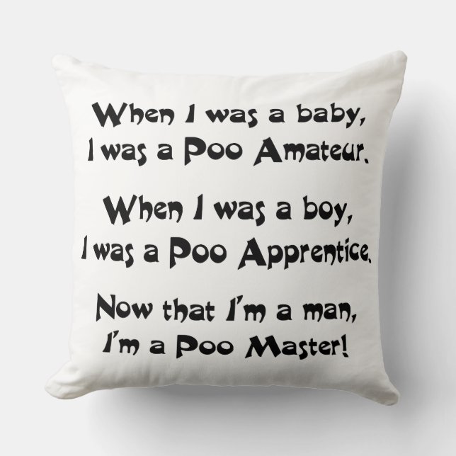 Poo Master Kissen (Vorderseite)