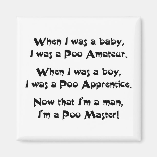 Poo Master Magnet (Vorne)