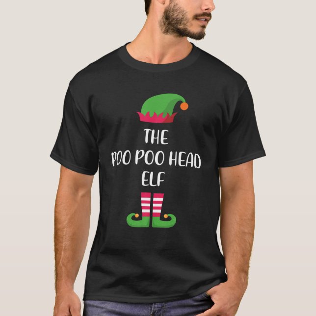 Poo Poo Head Elf Weihnachtsfamilie Match Gro T-Shirt (Vorderseite)