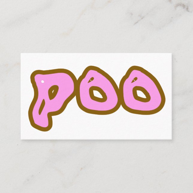 Poo/shill Business Card Visitenkarte (Vorderseite)