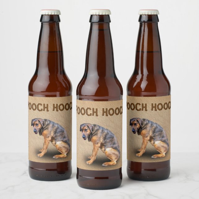 POOCH HOOCH BIERFLASCHENETIKETT (Flaschen)