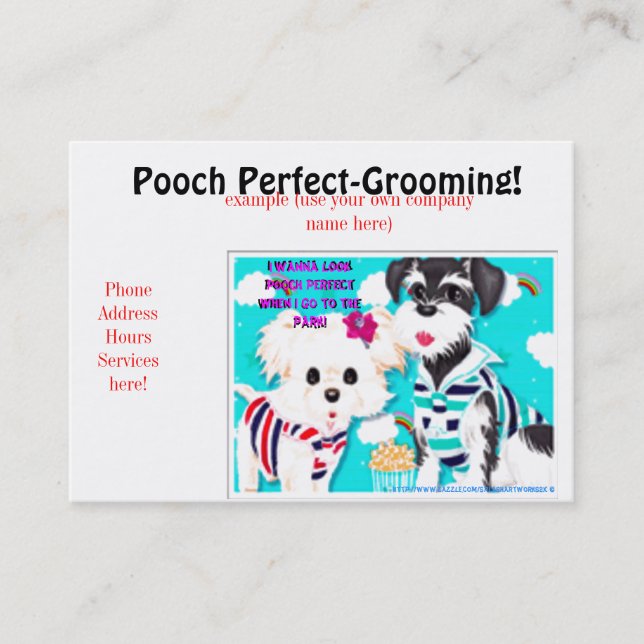 "Pooch Perfect Grooming BC" Visitenkarte (Vorderseite)