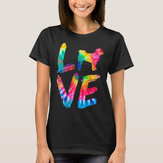 Poochon Gefärbte Krawatte Liebe Dog Mama Vater T-Shirt