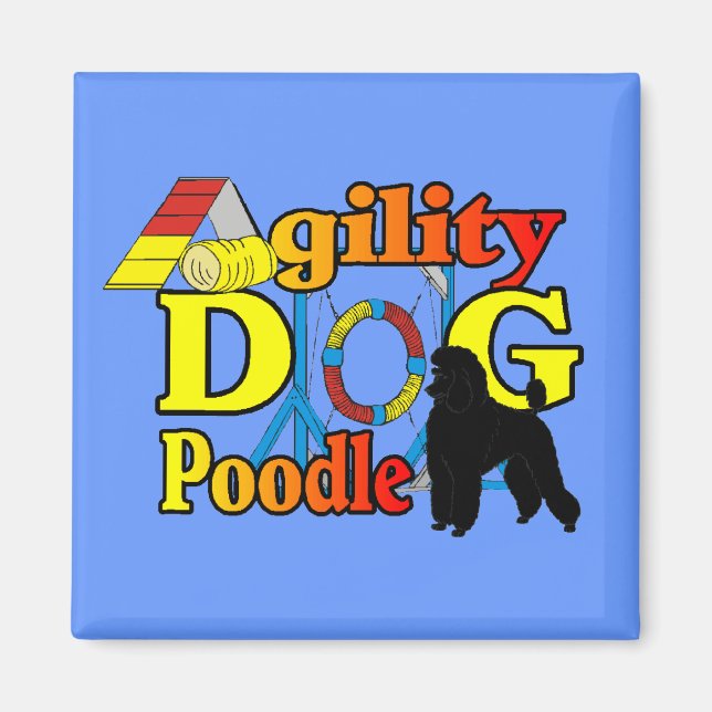 Poodle Agility Geschenke Magnet (Vorne)