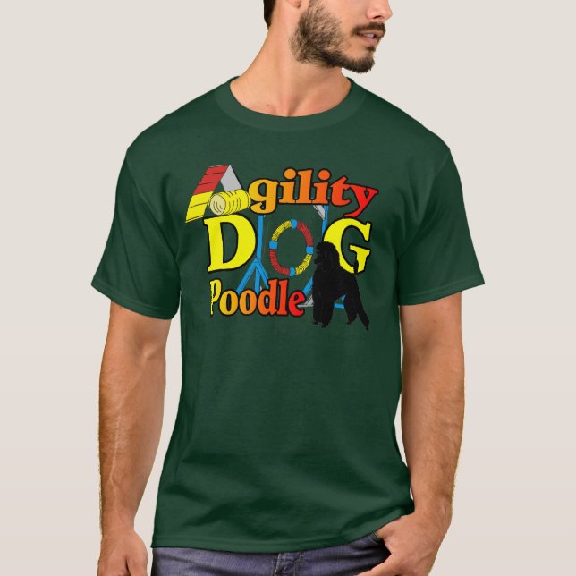Poodle Agility Geschenke T-Shirt (Vorderseite)
