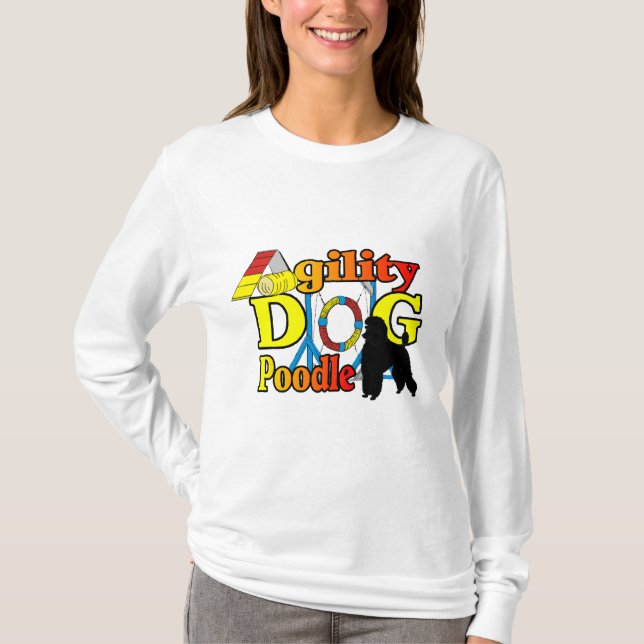 Poodle Agility Geschenke T-Shirt (Vorderseite)