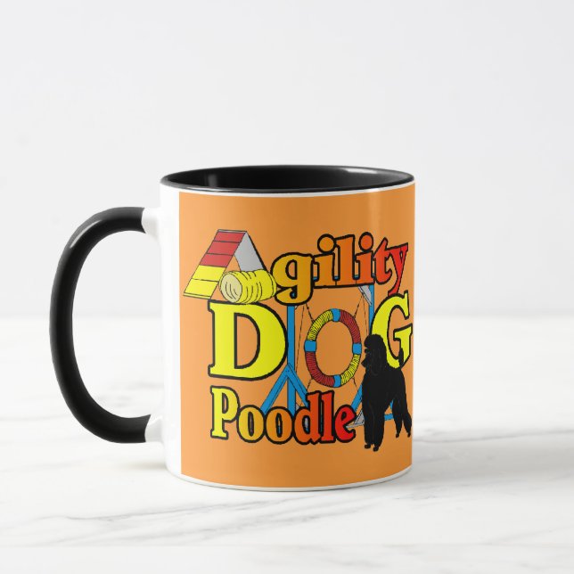 Poodle Agility Geschenke Tasse (Links)
