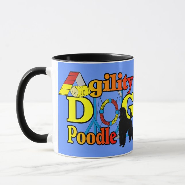 Poodle Agility Geschenke Tasse (Links)