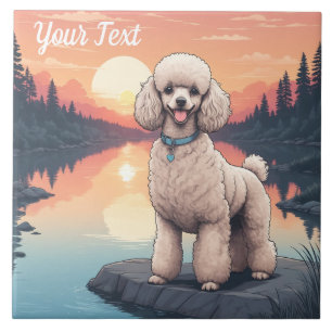 Poodle am See Fliese